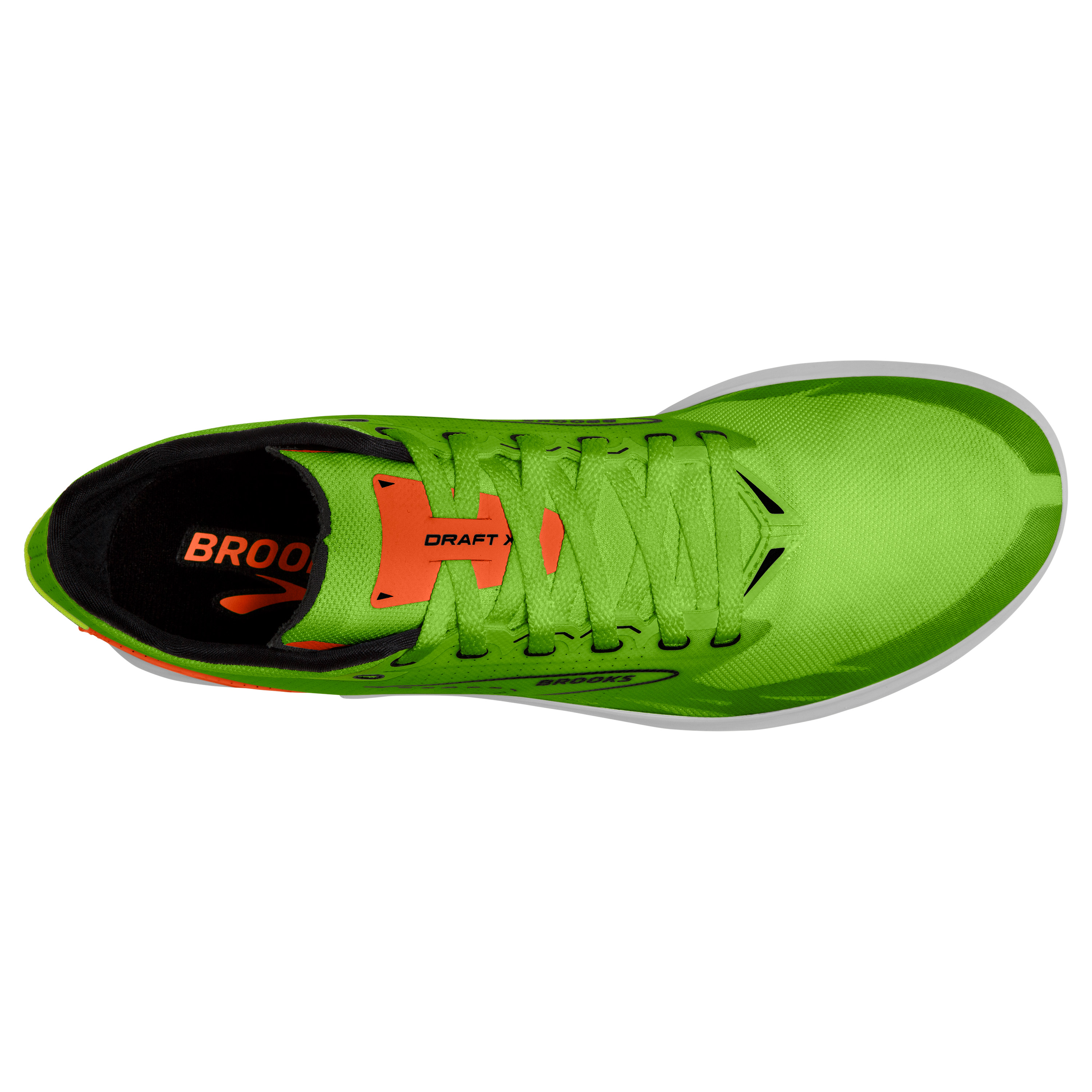 Brooks Draft XC Green Gecko/Red Orange/White