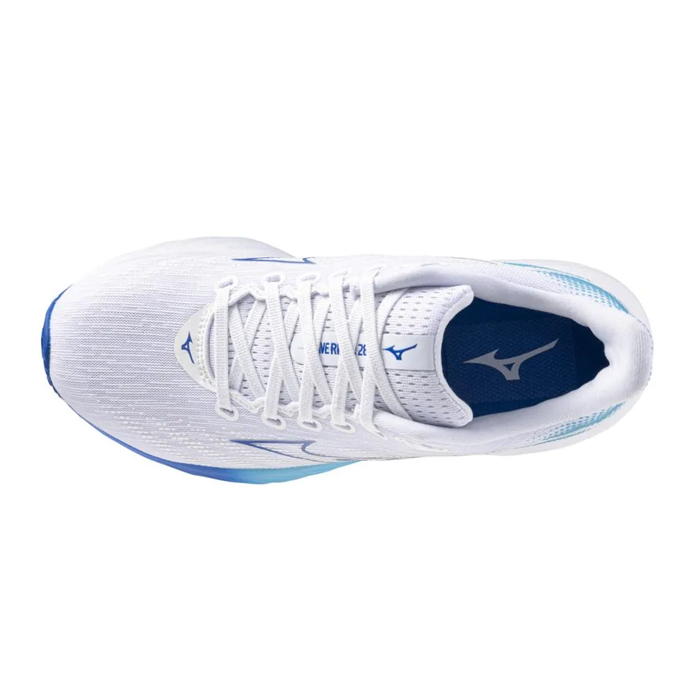Mizuno Women's Wave Rider 28 White/Mugen Blue