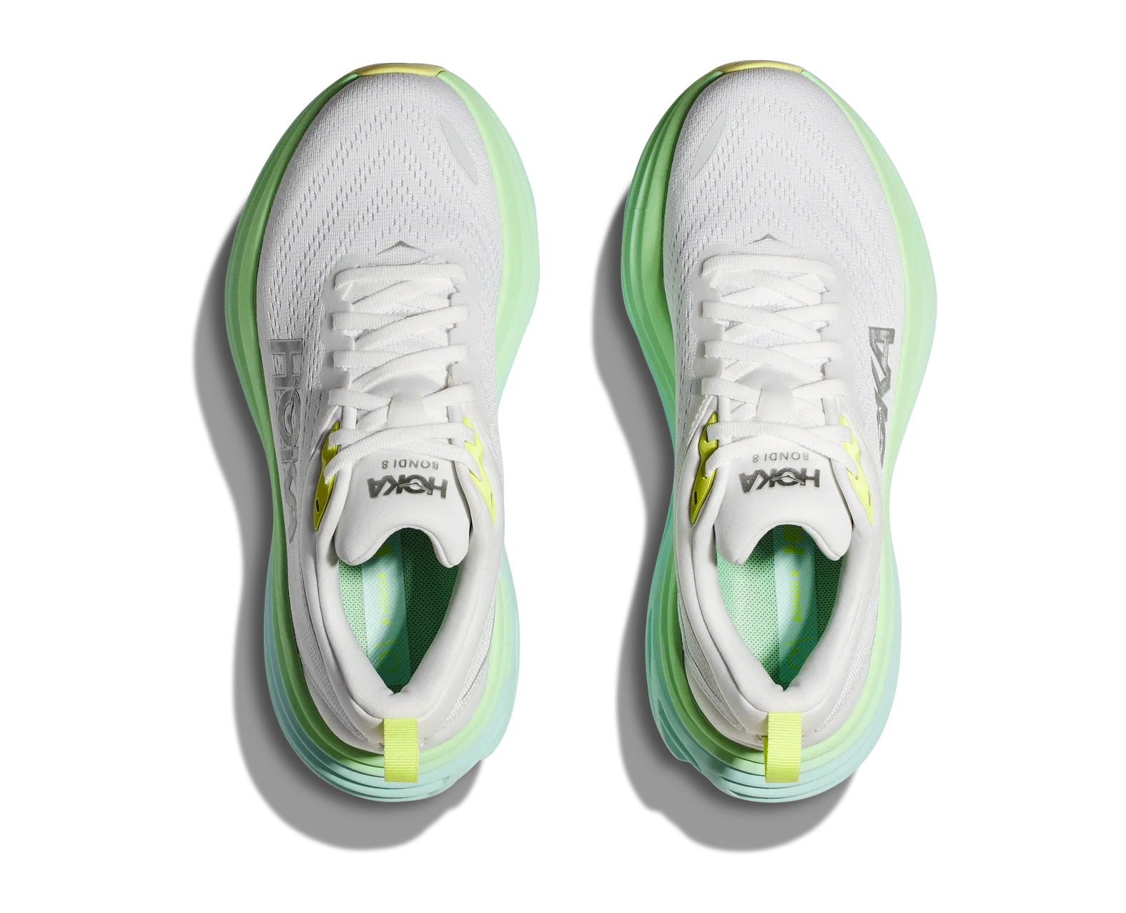 Hoka Women's Bondi 8 Blanc De Blanc/Sunlit Ocean